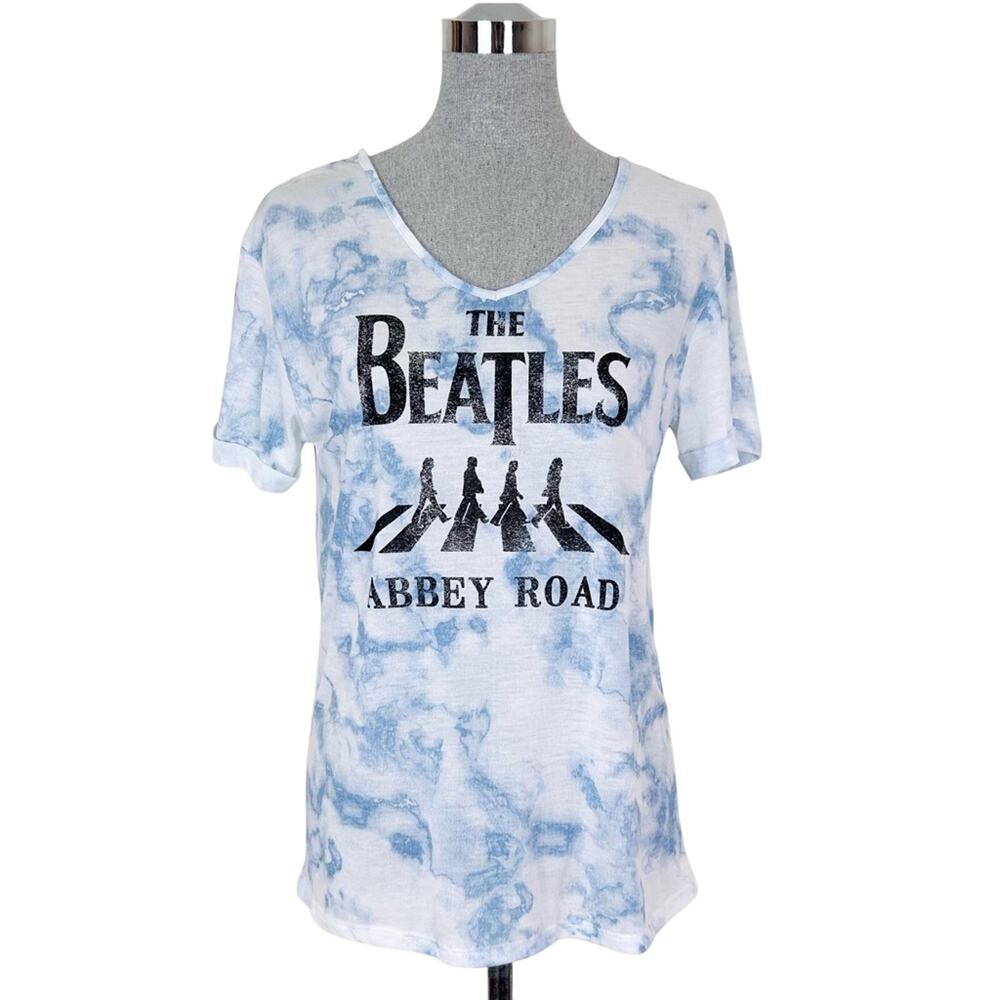The‎ Beatles Women's White and Blue Abbey Road Tee